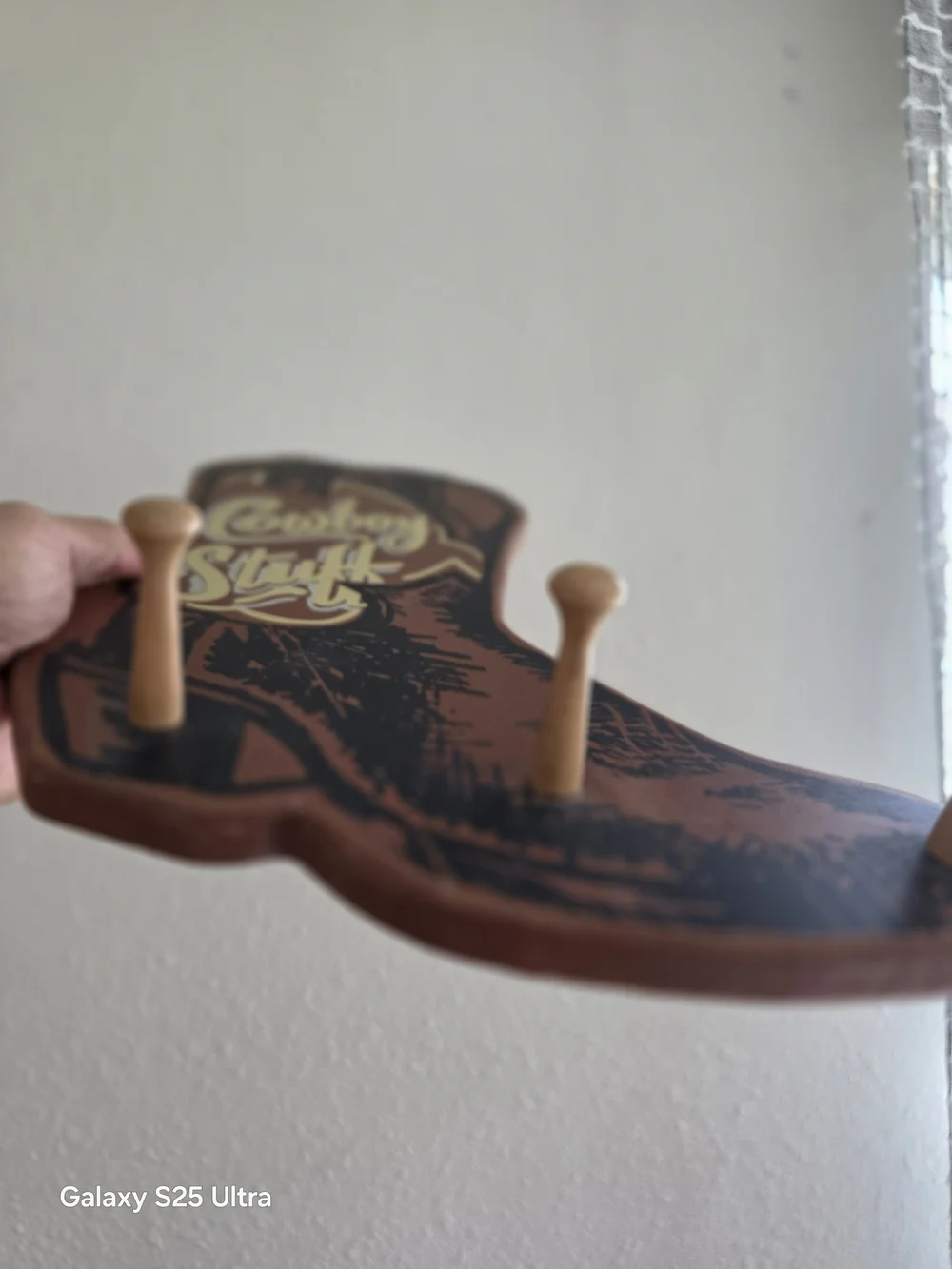 Cowboy Stuff Western Boot Wall Hook - Brown